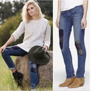 RAG & BONE The Dre Boyfriend Flannel Skinny Jeans